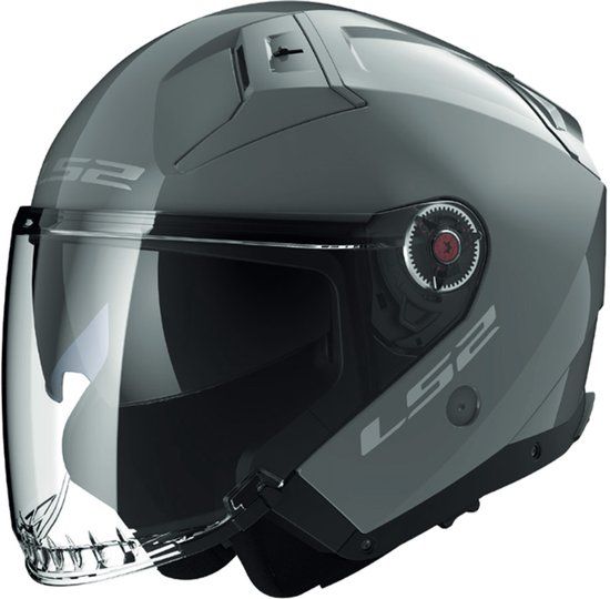 LS2 OF603 Infinity II Solid Nardo Grijs 06 Jet Helm Maat XL