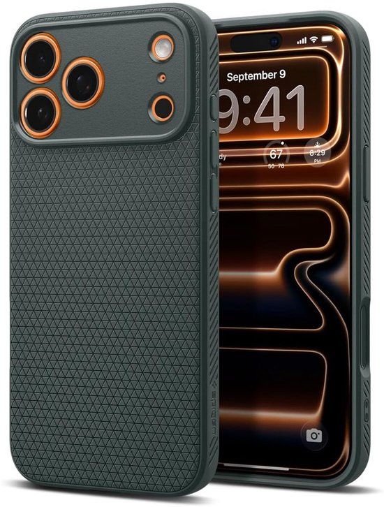 Spigen Liquid Air Hoesje Geschikt voor Apple iPhone 17 Pro - Back Cover Flexibel TPU Groen