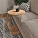 en.casa Table d'appoint Holeby 56x38 cm couleur bois