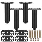 Pieds de meuble réglables 15-25 cm - Set de 4 - Antidérapant - Solide et Durable - Haute Capacité de Charge - Nylon résistant à l'usure - Pieds de lit