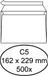 Quantore Envelop bank C5 162x229mm zelfklevend wit 500stuks