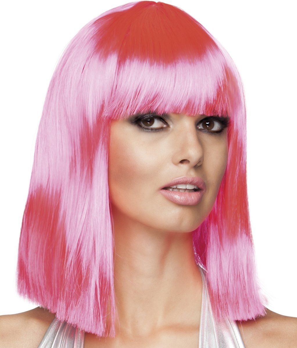 Boland Roze damespruik - Verkleedpruik - One size