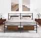 Maison Exclusive - Lit en métal sans matelas, marron, aspect chêne, 160x200 cm
