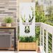 Écran de confidentialité de jardin blanc 50 x 140 cm acier laminé à froid