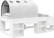 vidaXL Bedframe met tunnel met plank met opslag 3 st Wit Bewerkt hout
