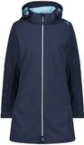 CMP Dames Parka met rits en capuchon, Fleece, Herfst/Winter 2025, Maat 36, B.blue/anice