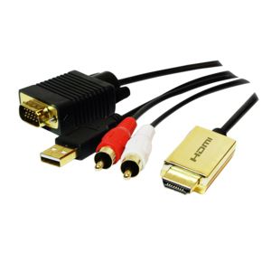 LogiLink CV0052A - Video Converter - 2m - Zwart