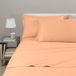 Caleffi Flanellen Beddengoedset Effen Perzik Frans Bed