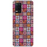 Realme Bedrukt siliconen hoesje compatibel met Realme 8 5G, Realme V13 5G Patchwork mandala