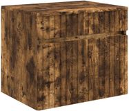 vidaXL Wandgemonteerde Badkamerkast Gerookt eiken 59 x 44,5 x 50 cm