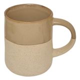 Secret de Gourmet Ancient Cairo koffie kopjes - 1x stuks - taupe/beige - 340 ml - mokken - keramiek - met stijlvol decoratie motief