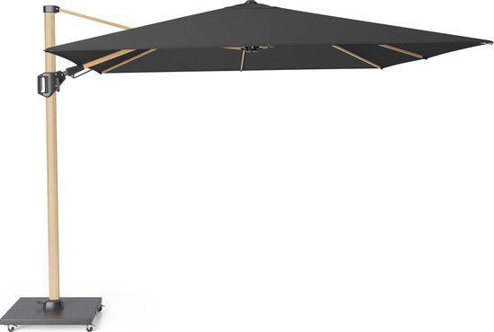 Platinum Sun & Shade Zweefparasol Challenger T² Premium 300x300 cm Faded Black Oak Look