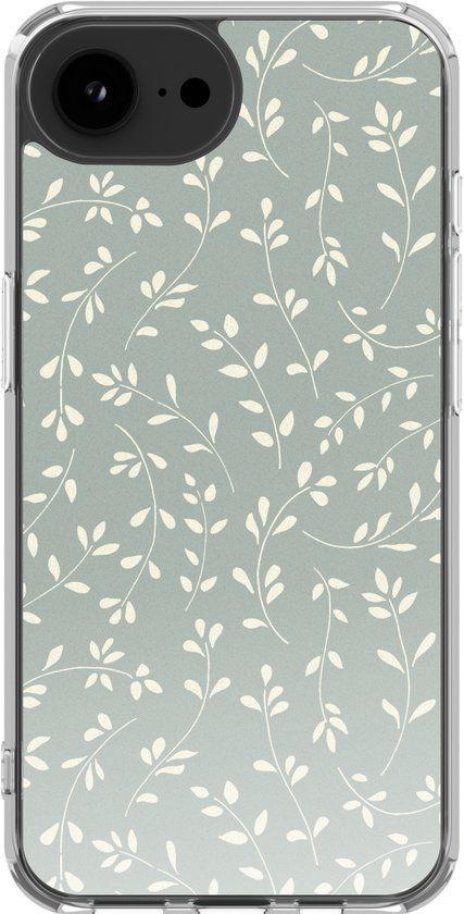 imoshion Hoesje - Geschikt voor Apple iPhone 17e / 16e - Design hoesje - Smoke Green Flowers