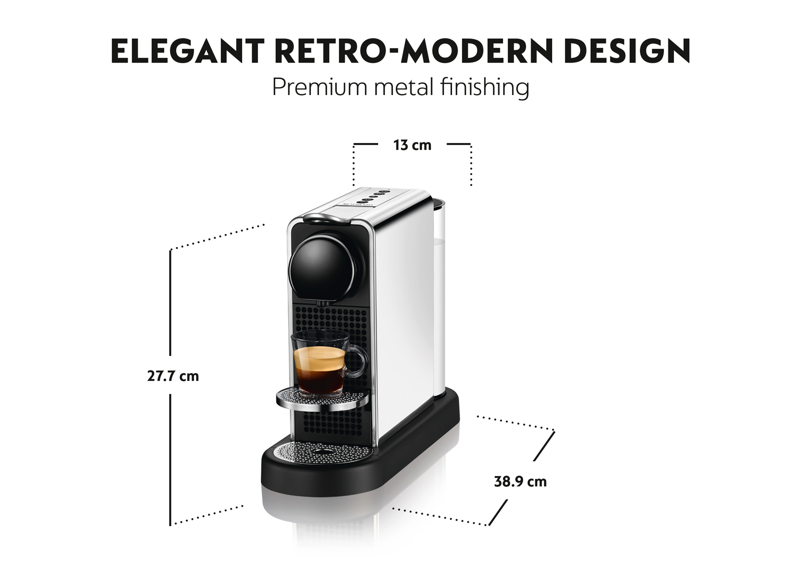 Krups Nespresso CitiZ Platinum XN610D - Capsule Coffee Machine
