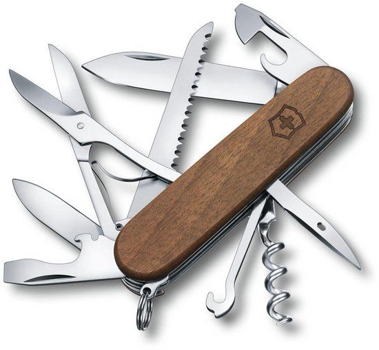 Victorinox Huntsman Hout 91 mm bruin Blister