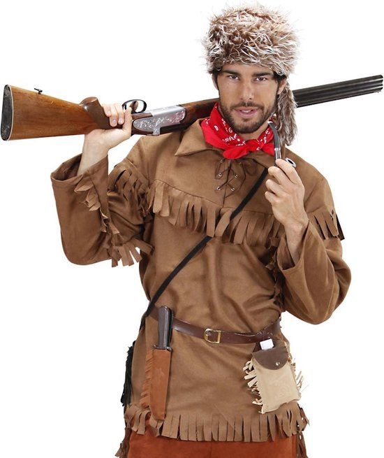 Jagerskostuum voor mannen - Verkleedkleding - Large - Bruin - Polyester - Handwasbaar