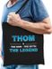 Bellatio Decorations Shoppartners Bv Naam cadeau Tasje voor Thom - The man, The myth the Legend - katoenen - zwart