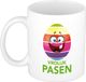 Bellatio Decorations Shoppartners Bv Pasen mok / beker - Vrolijk pasen Smile / Emoticon - 300 ml keramiek
