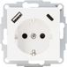 Kopp HK07 - geaard inbouwstopcontact, USB A/C, uitgangsstroom laadbussen max. 3 A, 5 V, 55 x 55 mm afdekkingen, nominale stroom 16 A, nominale spanning 250 V~, kleur: arctisch wit