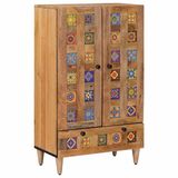 vidaXL Highboard Naturel 60 x 33,5 x 100 cm Massief Mangohout