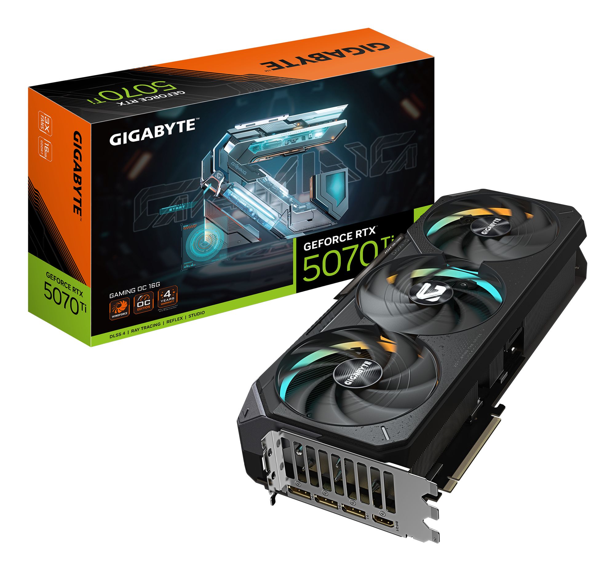 GIGABYTE GeForce RTX 5070 Ti GAMING OC 16GB GDDR7 Graphics Card - 2588 MHz, HDMI, DisplayPort
