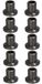 cyclingcolors 10 x buisstop ronde stop d = 12 mm D1 = 24 mm stop meubelglijders meubelpoten eindkappen rond kunststof