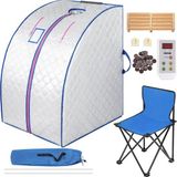 OEM Infrarood sauna set - Draagbare sauna - Inclusief voetverwarmingsmat - Afstandsbediening - 220V - Wit