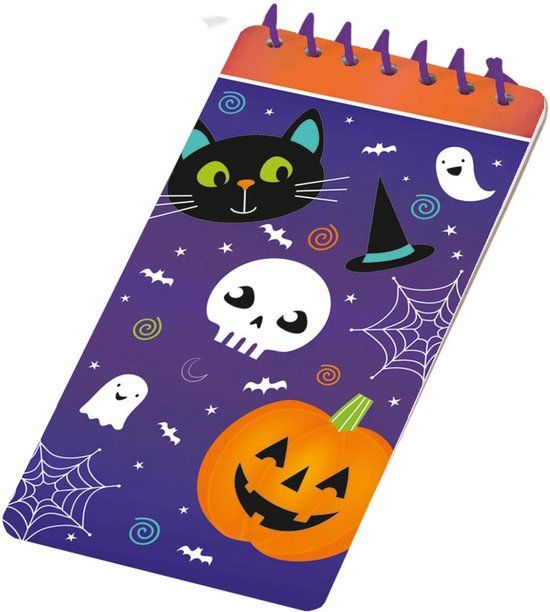 Amscan Notitieboekje Spooky Junior 5 x 10 cm Papier Paars/oranje