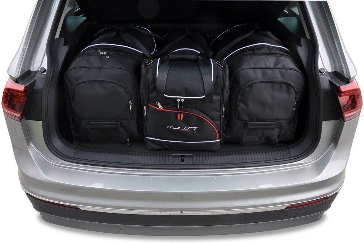 mijnautoreistassen.nl VW TIGUAN 2016+ 4-delig Bespoke Reistassen Auto Interieur Kofferbak Organizer Accessoires