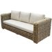 AVH-Collectie Nissah 3-zitsbank naturel rotan off-white kussens
