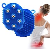 Merkloos Set van 2 Massagehandschoenen met Draaibare Massageballen
