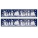 Merkloos / Sans marque Kerst Raamstickers Sneeuw Landschap 2x Stuks