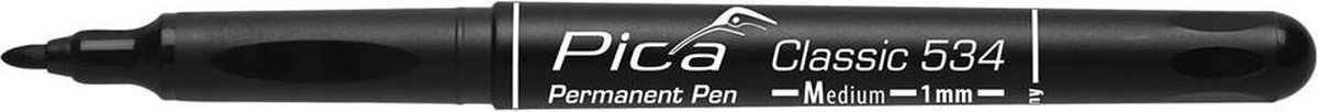 Pica 534/46 Classic Permanent Pen - Rond - Zwart - 1,0mm