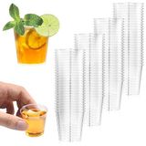 Magrimaxio 100 stuks borrelglazen van kunststof, transparant, van PS-kunststof, 30 ml/3 cl, milieuvriendelijk, voor feest, bruiloft, verjaardag en Kerstmis