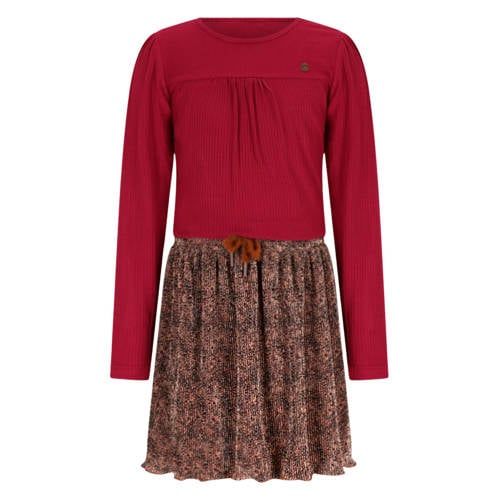 NONO midi jurk donkerrood