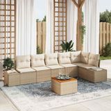 Stade toulousain Maison Exclusive - Tuinset met 7 delen. Beige en crème kleurig, gemaakt van polyrotan