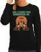 Bellatio Decorations Foute Kersttrui/sweater voor dames - All I Want is - zwart - blote kont - rendier XL