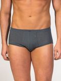 zd ZERO DEFECTS Slip 'Senior Egyptian cotton' donkergrijs