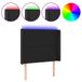 VidaXL Hoofdeind & Voeteind Zwart met LED Strip