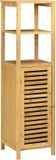 Kleankin Badkamerkastje (Vloermodel) - Bamboe - 32,9 x 29,9 x 120 cm - Natuurlijk Hout