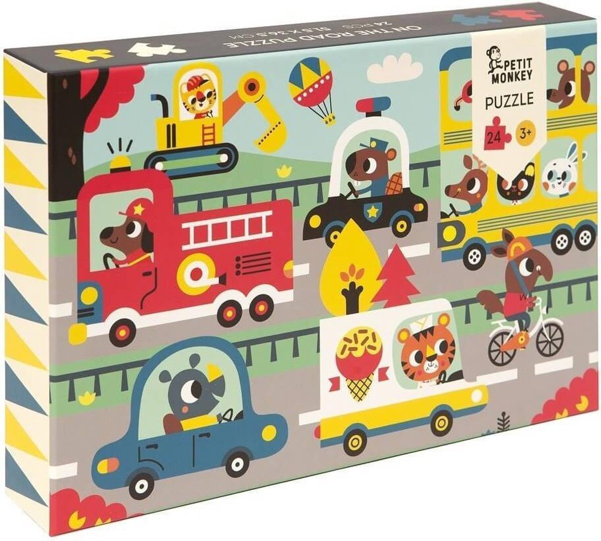 Petit Monkey Puzzel in het verkeer 3+ -