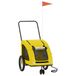 Syfax Hondenfietstrailer oxford stof en ijzer geel