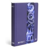 BE YOU - Color Futuristic Glow, schoolagenda 2025-2026, kalender 12 maanden datum, formaat Easy 12,5 cm x 16,5 cm, transparante envelop, dagboek met stickers en bladwijzers