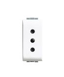 Elektrische Bticino Luna C4113 Italiaanse basis, 1 module, 2 P+T, 16 A/250 V, wit