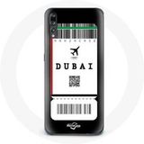 Maniacase Etui voor Huawei P30 Pro Vliegtuigticket Dubai