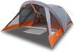 vidaXL Tent - 4-persoons - waterdicht - grijs en oranje
