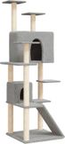 vidaXL Kattenmeubel met sisal krabpalen 153 cm lichtgrijs