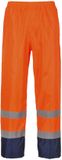 Portwest Hi-Vis Klassieke Tweekleuren Regenbroek H444 - Oranje/Marine - M
