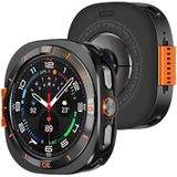 Merkloos Metalen Hoes voor Smartwatch 47mm, Zwart/Oranje