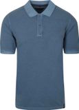CASAMODA Polo Piqué Garment Dye Blauw - Maat XL - Heren